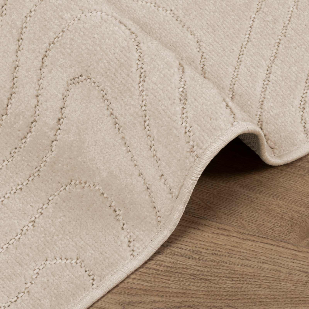 Produktbild för Områdesmattor Rektangulär PALMERAS Beige 160 x 230 cm Polyester