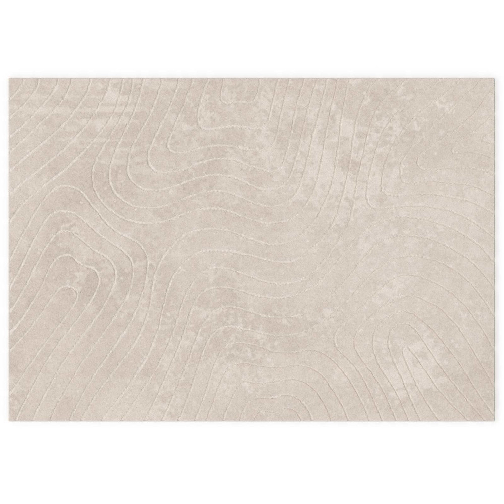 Produktbild för Områdesmattor Rektangulär PALMERAS Beige 200 x 280 cm Polyester