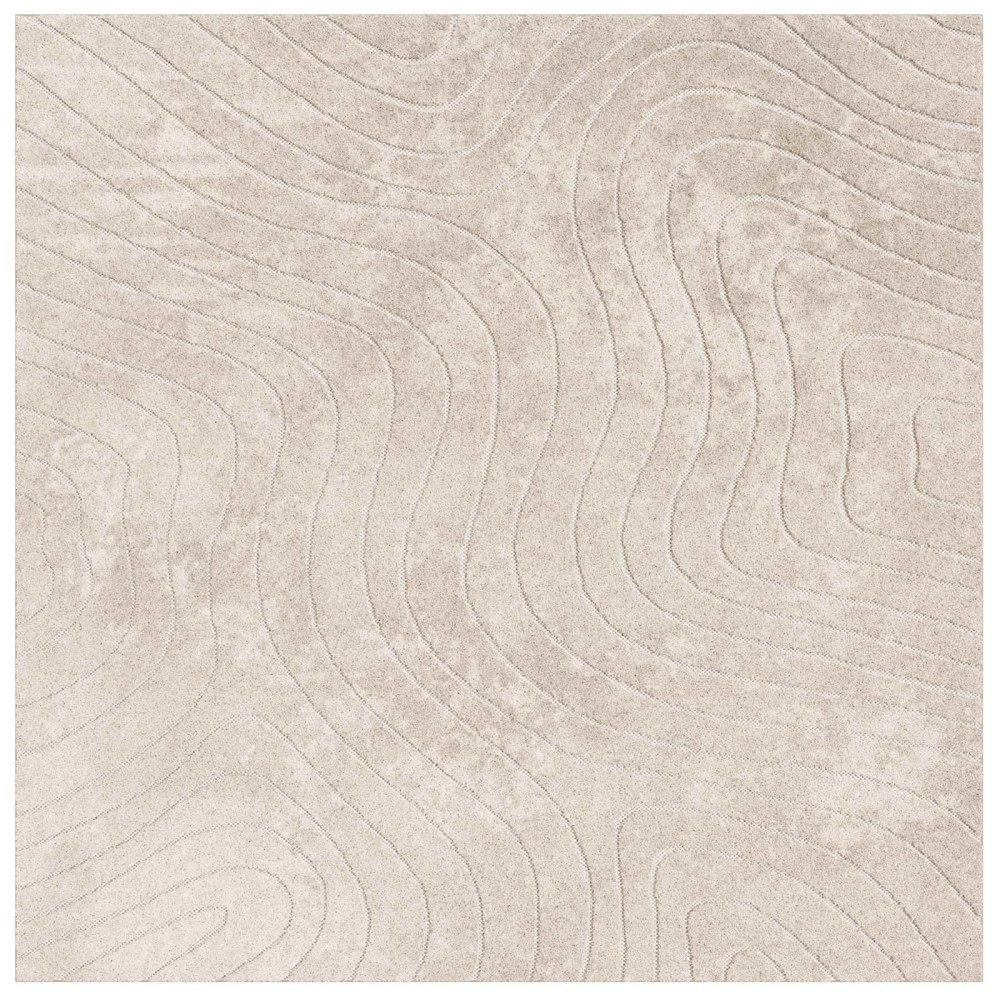 Produktbild för Områdesmattor Fyrkantig PALMERAS Beige 120 x 120 cm Polyester