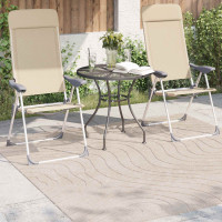 Produktbild för Områdesmattor Fyrkantig PALMERAS Beige 120 x 120 cm Polyester