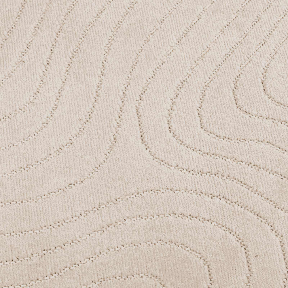 Produktbild för Områdesmattor Rund PALMERAS Beige Ø 120 CM Polyester