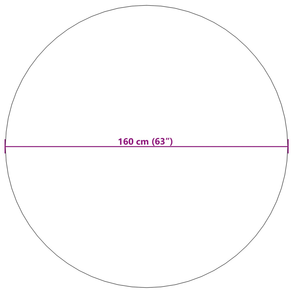 Produktbild för Områdesmattor Rund PALMERAS Beige Ø 160 CM Polyester