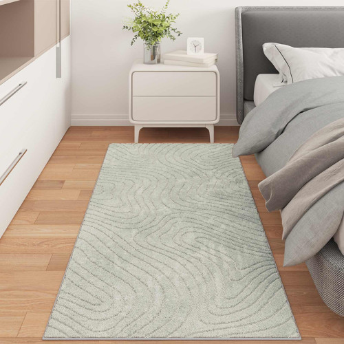 vidaXL Områdesmattor Rektangulär PALMERAS Grön 80 x 200 cm Polyester