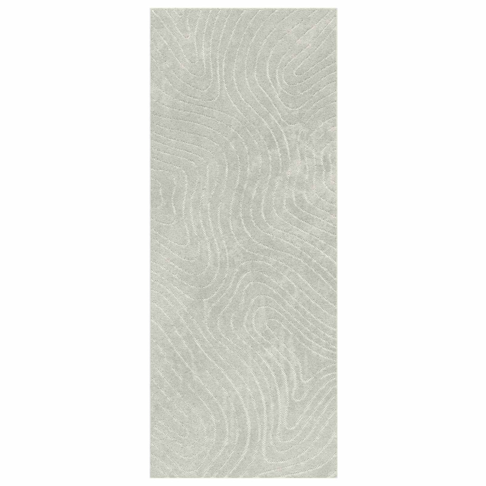 Produktbild för Områdesmattor Rektangulär PALMERAS Grön 80 x 200 cm Polyester