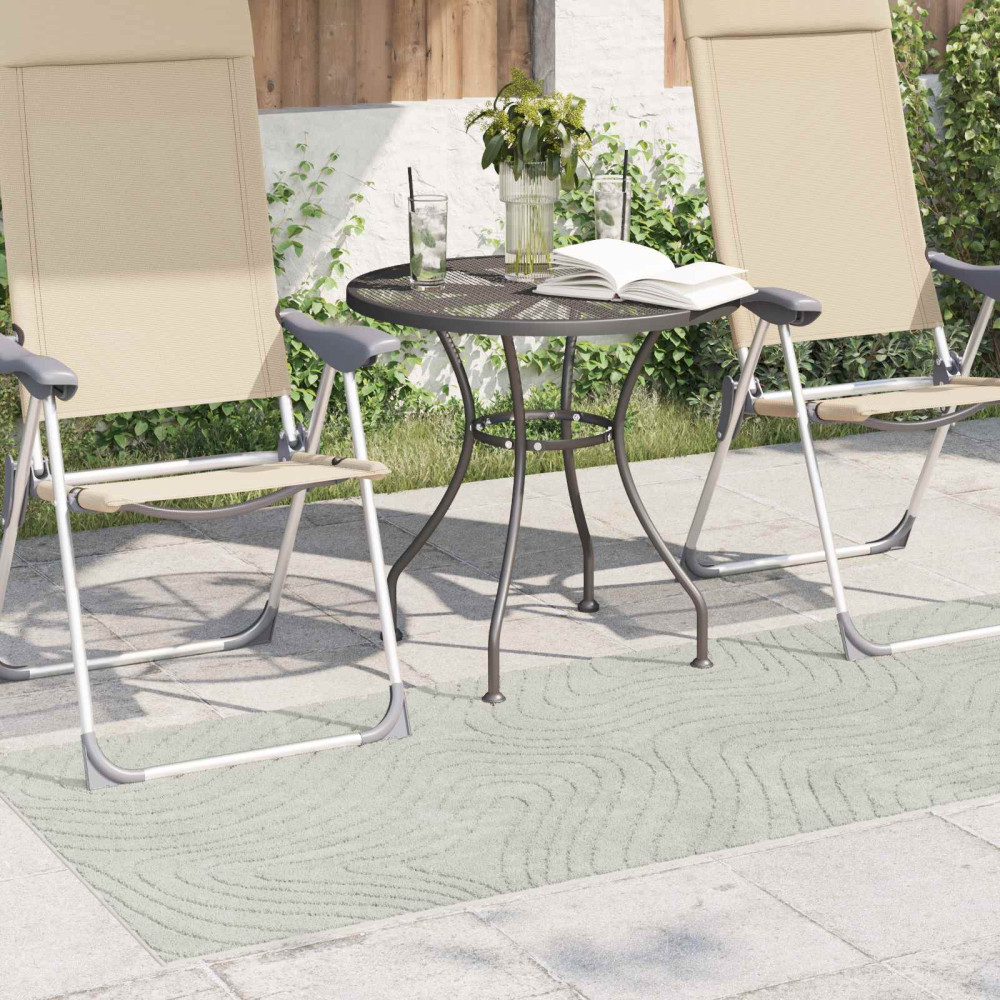 Produktbild för Områdesmattor Rektangulär PALMERAS Grön 80 x 200 cm Polyester
