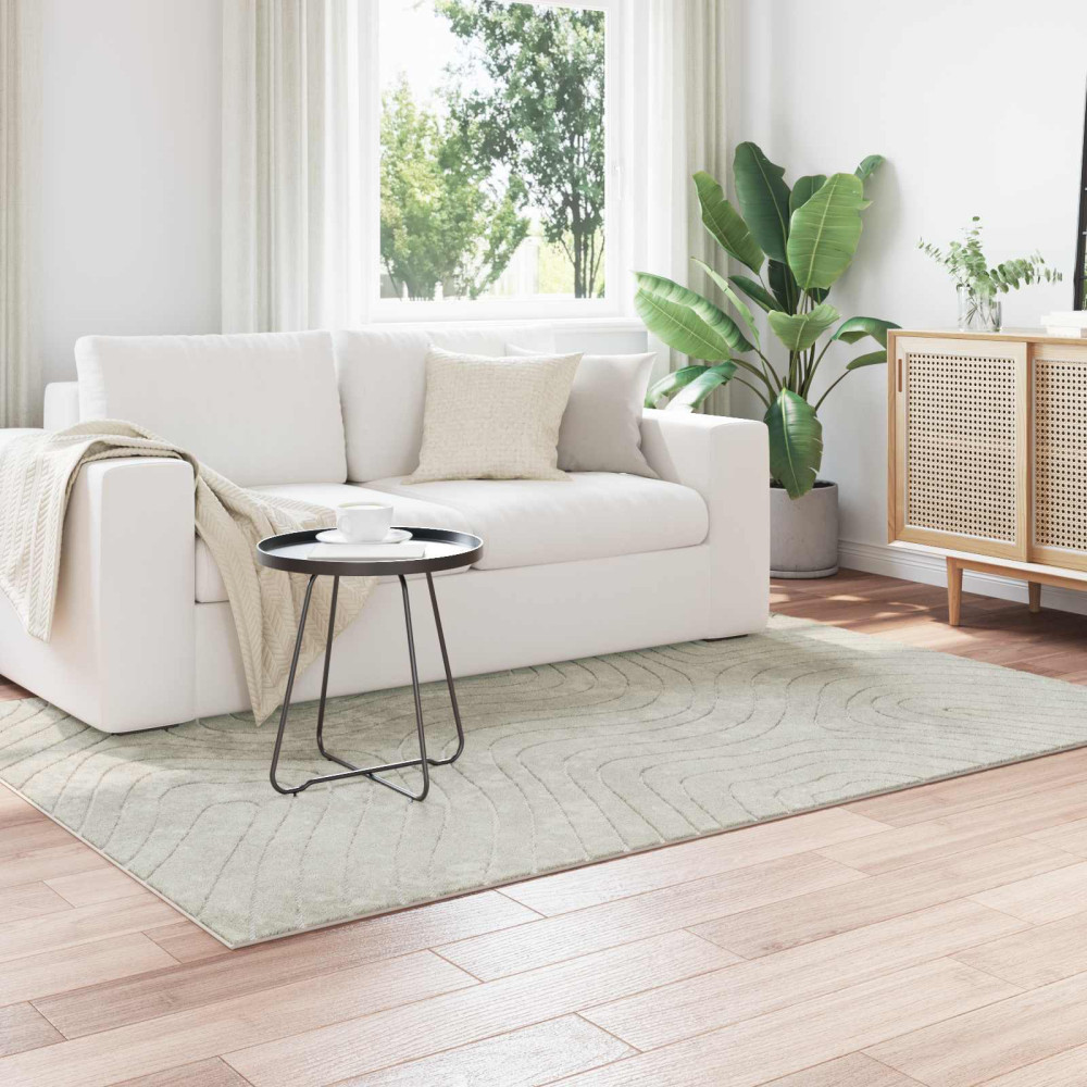 Produktbild för Områdesmattor Rektangulär PALMERAS Grön 120 x 170 cm Polyester