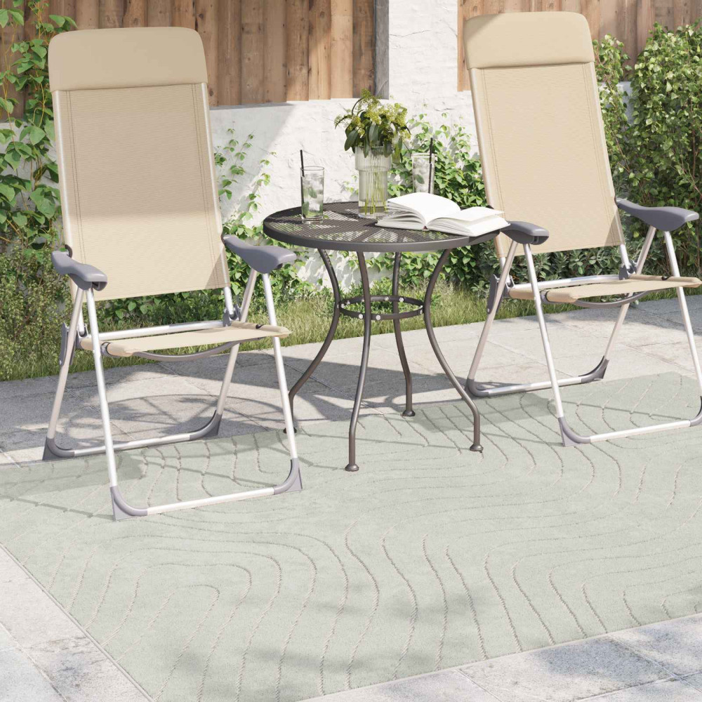 Produktbild för Områdesmattor Rektangulär PALMERAS Grön 120 x 170 cm Polyester