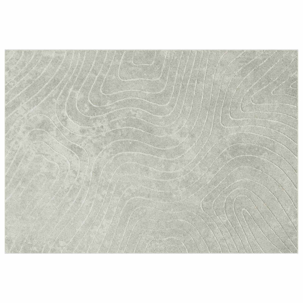 Produktbild för Områdesmattor Rektangulär PALMERAS Grön 140 x 200 cm Polyester