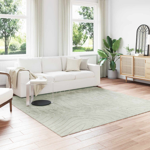 vidaXL Områdesmattor Fyrkantig PALMERAS Grön 240 x 240 cm Polyester