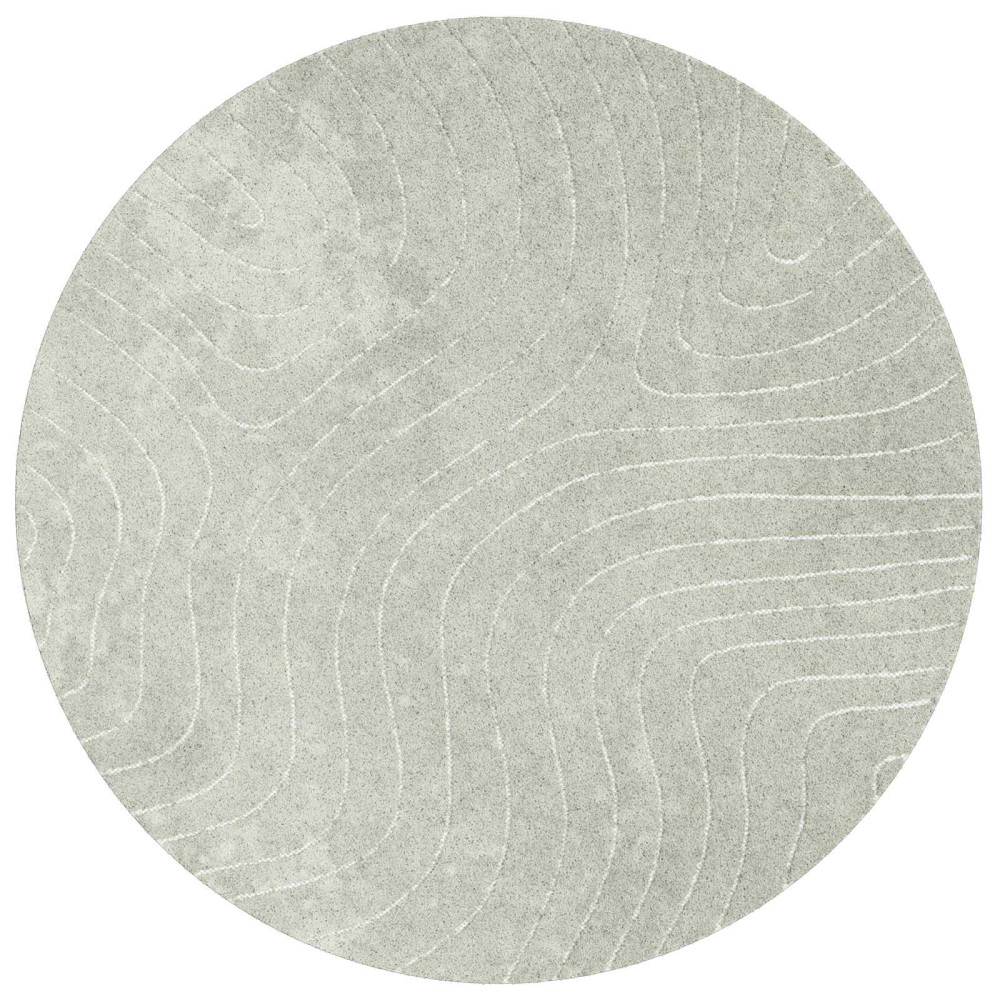 Produktbild för Områdesmattor Rund PALMERAS Grön Ø 120 CM Polyester