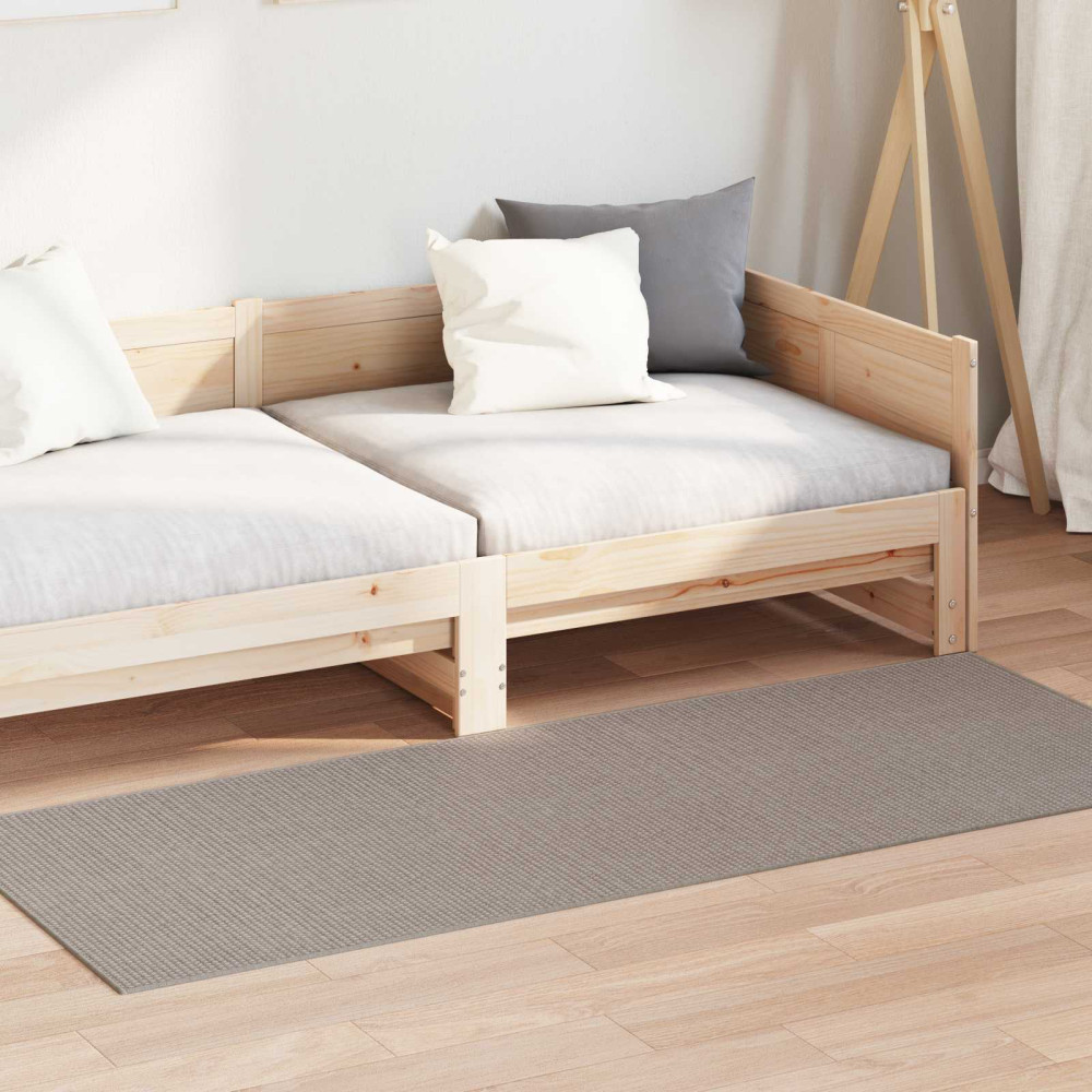 Produktbild för Områdesmattor Rektangulär LUGO Taupe 80 x 150 cm Polyester