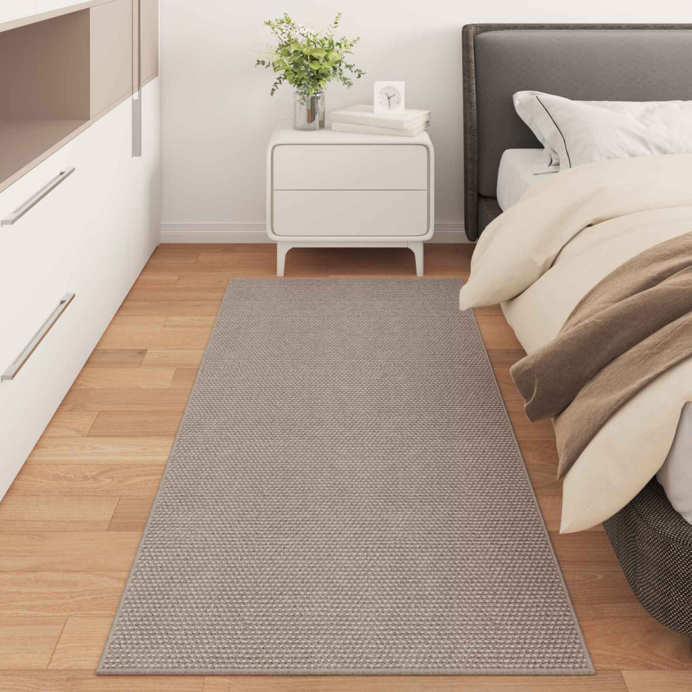 Produktbild för Områdesmattor Rektangulär LUGO Taupe 80 x 150 cm Polyester