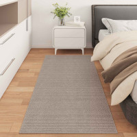 Produktbild för Områdesmattor Rektangulär LUGO Taupe 80 x 150 cm Polyester