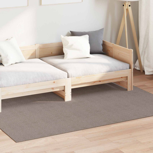 vidaXL Områdesmattor Rektangulär LUGO Taupe 140 x 200 cm Polyester