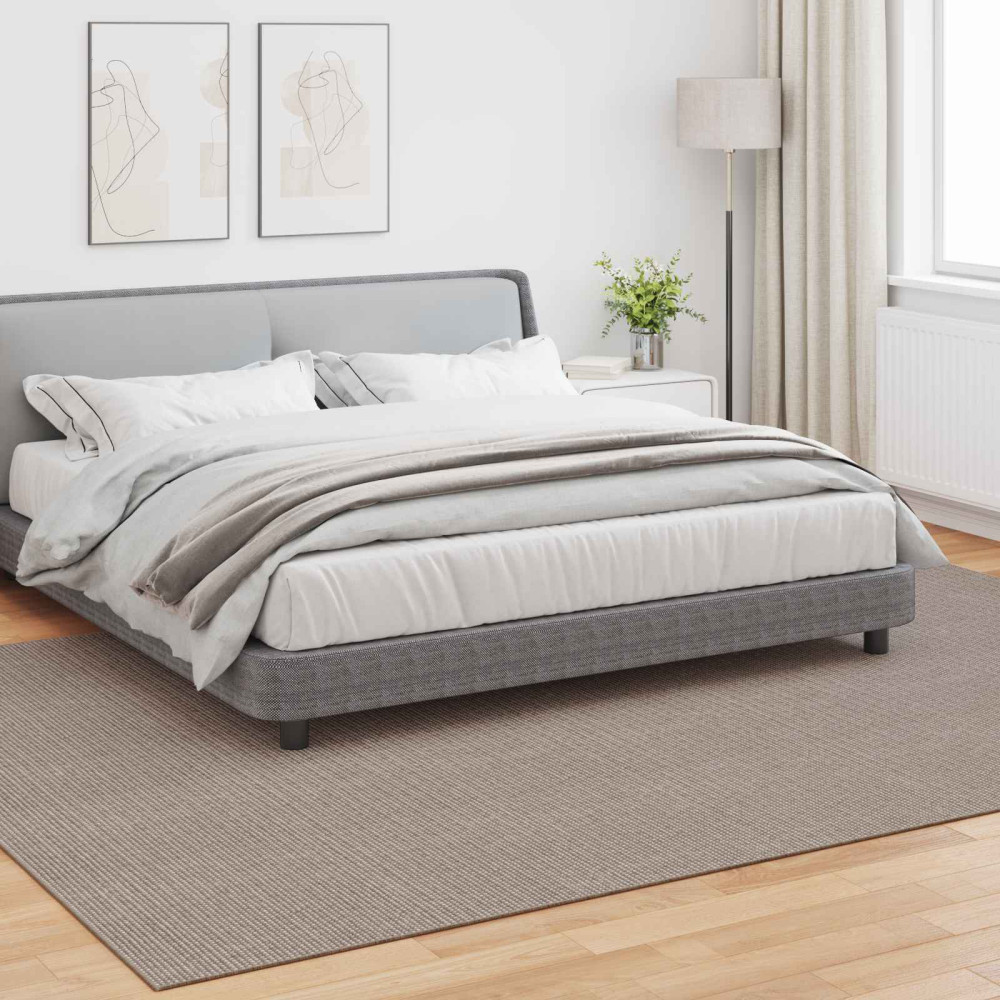 Produktbild för Områdesmattor Rektangulär LUGO Taupe 200 x 280 cm Polyester