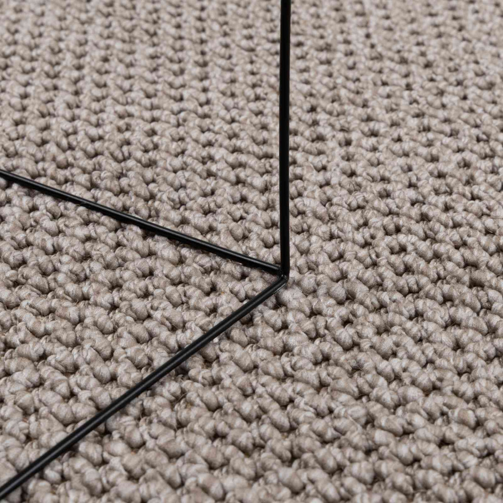 Produktbild för Områdesmattor Rund LUGO Taupe Ø 120 CM Polyester