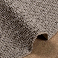 Produktbild för Områdesmattor Rund LUGO Taupe Ø 120 CM Polyester
