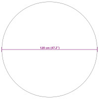 Produktbild för Områdesmattor Rund LUGO Taupe Ø 120 CM Polyester