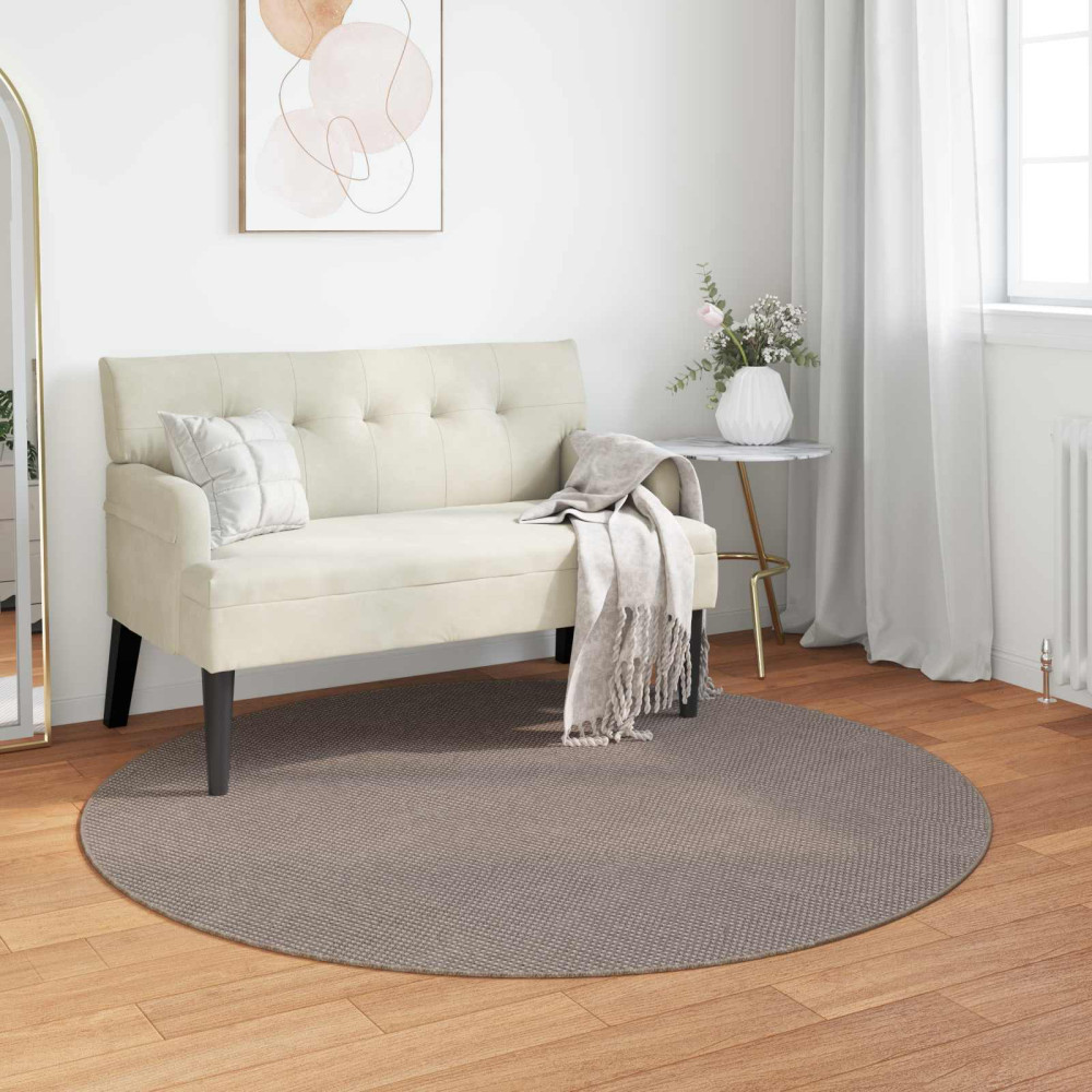 Produktbild för Områdesmattor Rund LUGO Taupe Ø 160 CM Polyester