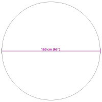 Produktbild för Områdesmattor Rund LUGO Taupe Ø 160 CM Polyester