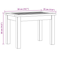 Produktbild för Kaffeebord Ljus akacia 50 x 35 x 36 cm Massivt Akaciaträ