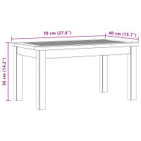 Produktbild för Kaffeebord Ljus akacia 70 x 40 x 36 cm Massivt Akaciaträ