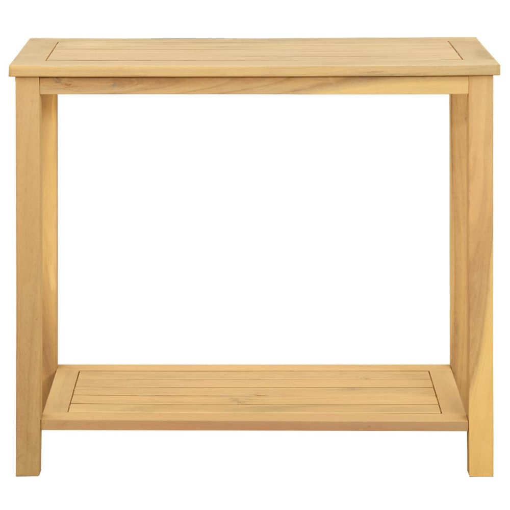 Produktbild för Trädgårdskonsolbord med lagring Ljus akacia 80 x 35 x 75 cm