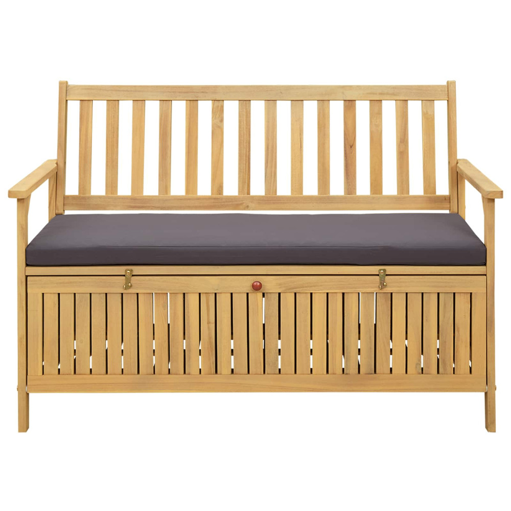Produktbild för Förvaringsbänk med kudde med lagring med dörr 120 x 63 x 84 cm