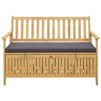 Produktbild för Förvaringsbänk med kudde med lagring med dörr 120 x 63 x 84 cm