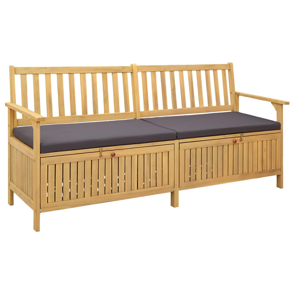 Produktbild för Förvaringsbänk med kudde med lagring med dörr 170 x 63 x 84 cm