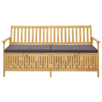 Produktbild för Förvaringsbänk med kudde med lagring med dörr 170 x 63 x 84 cm