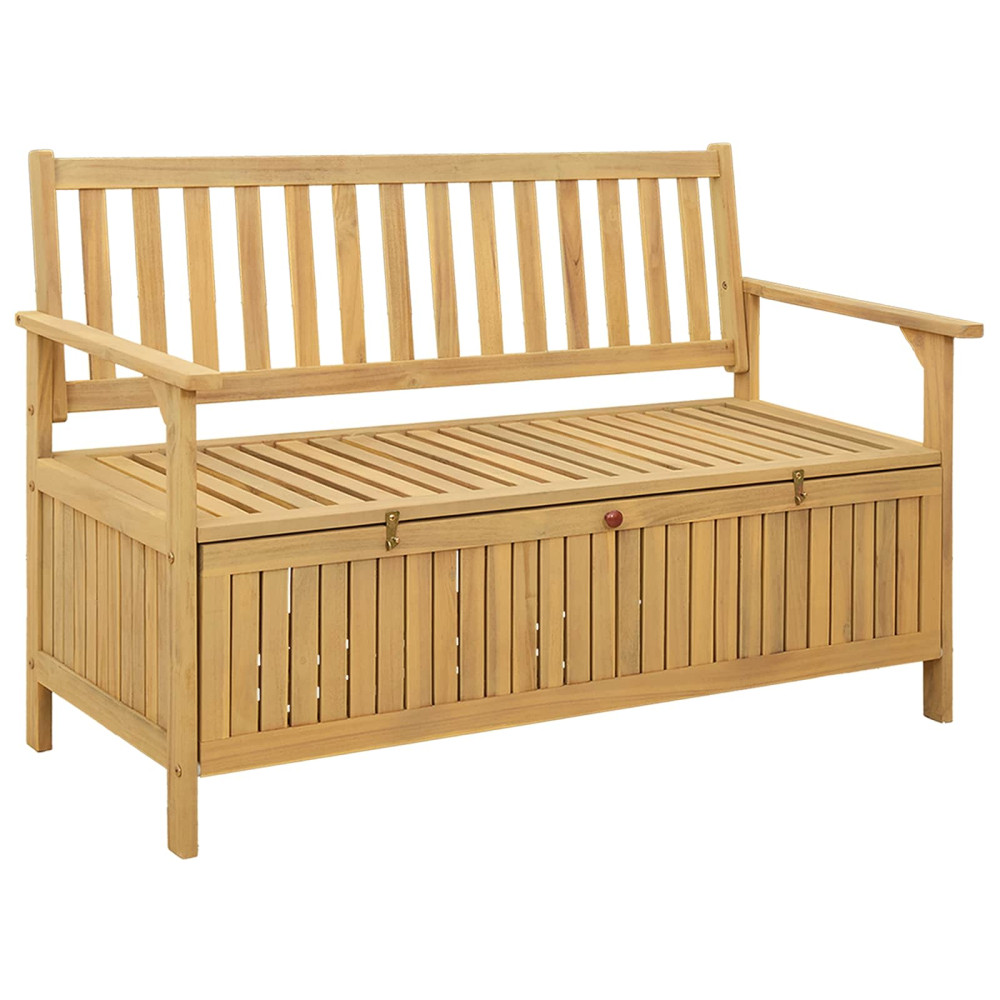 Produktbild för Förvaringsbänk med lagring 120 x 63 x 84 cm Massiv Akacia