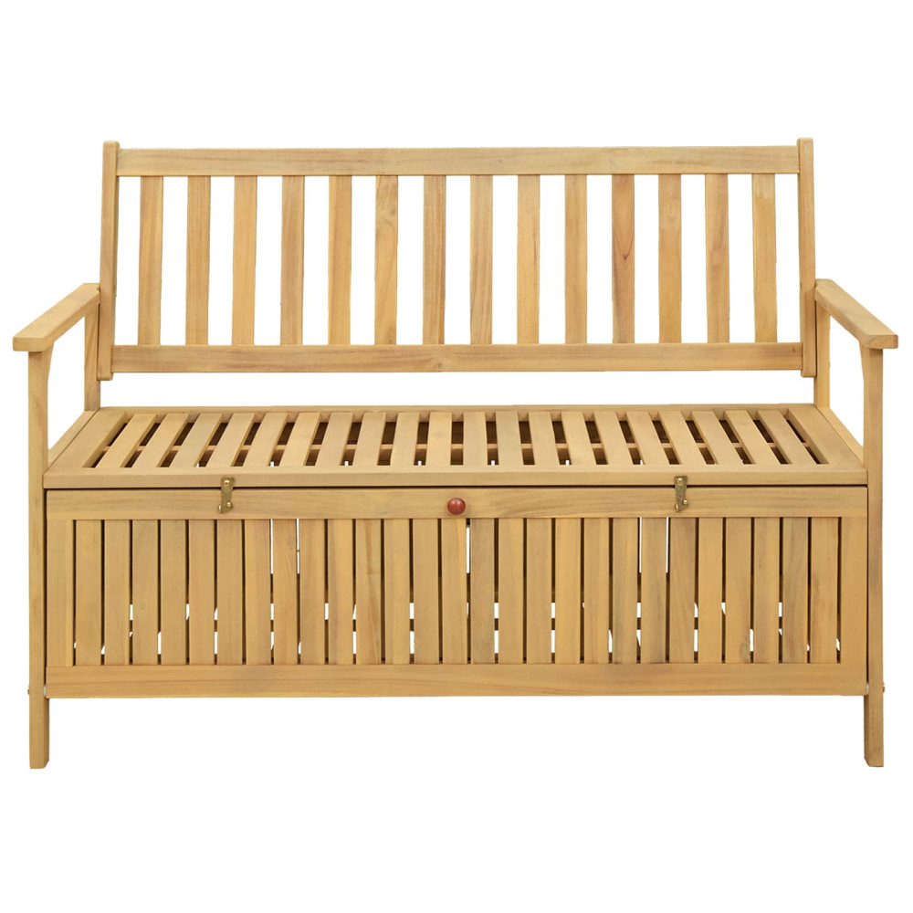 Produktbild för Förvaringsbänk med lagring 120 x 63 x 84 cm Massiv Akacia