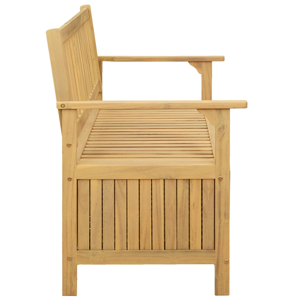 Produktbild för Förvaringsbänk med lagring 120 x 63 x 84 cm Massiv Akacia