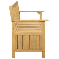 Produktbild för Förvaringsbänk med lagring 120 x 63 x 84 cm Massiv Akacia