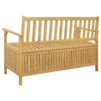 Produktbild för Förvaringsbänk med lagring 120 x 63 x 84 cm Massiv Akacia
