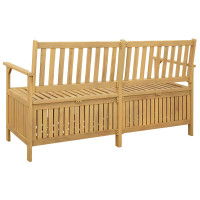 Produktbild för Förvaringsbänk med lagring 148 x 63 x 84 cm Massiv Akacia