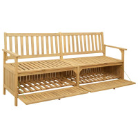 Produktbild för Förvaringsbänk med lagring 170 x 63 x 84 cm Massiv Akacia
