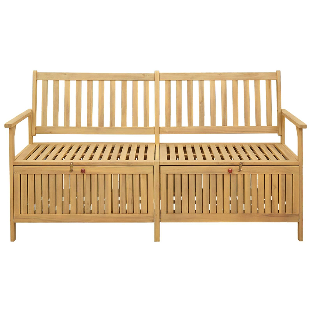 Produktbild för Förvaringsbänk med lagring 170 x 63 x 84 cm Massiv Akacia