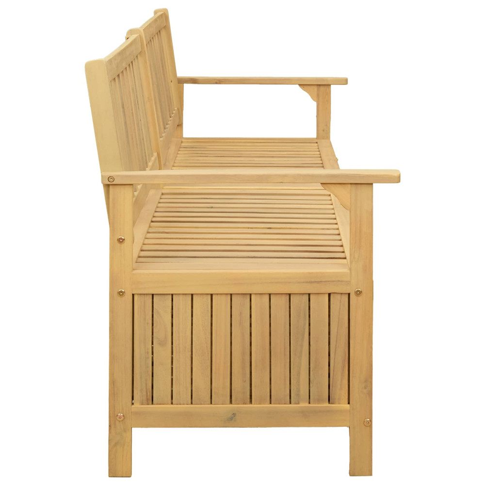Produktbild för Förvaringsbänk med lagring 170 x 63 x 84 cm Massiv Akacia