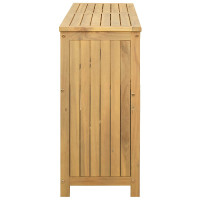 Produktbild för Trädgårdskonsolbord med lagring Ljus akacia 110 x 35 x 75 cm