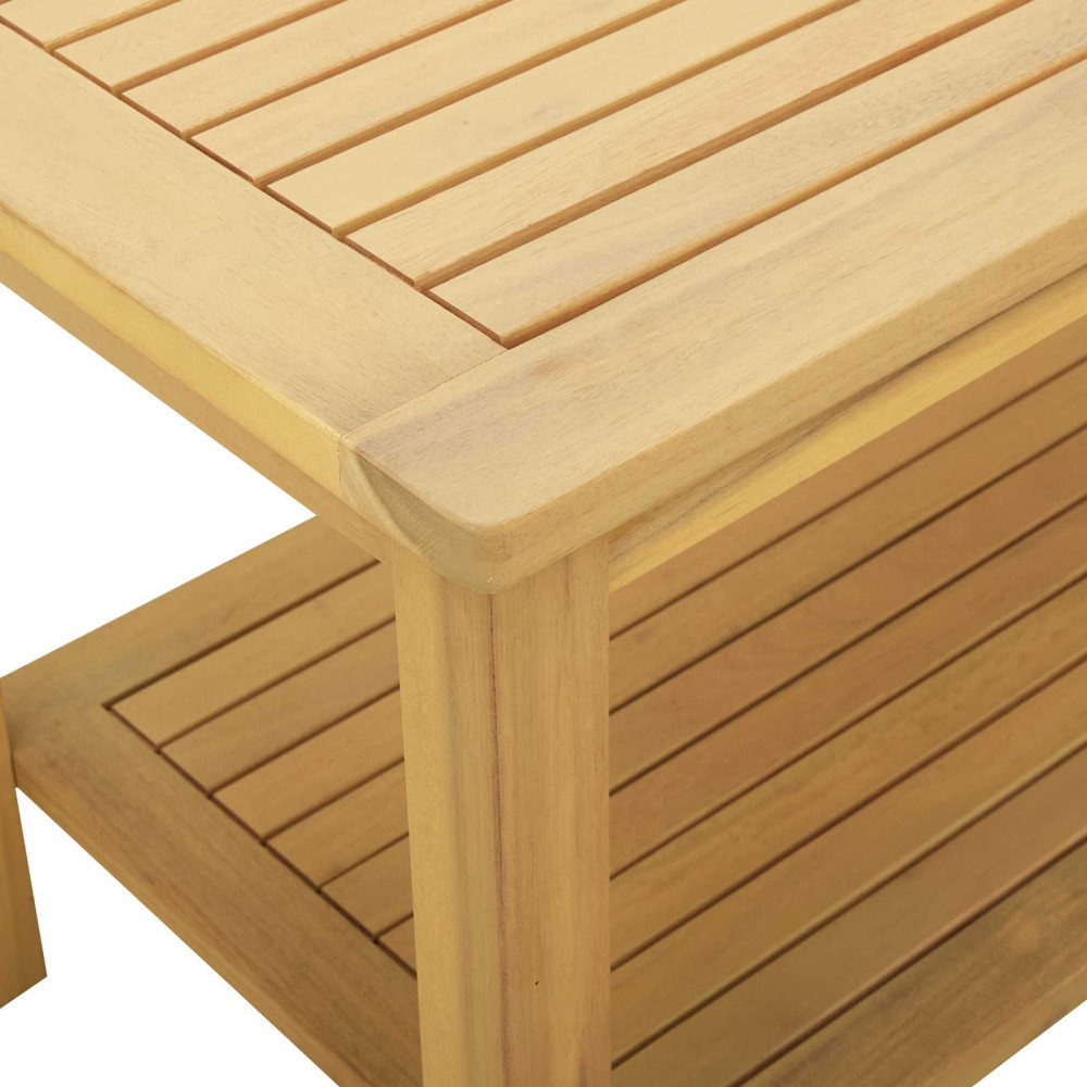 Produktbild för Sidobord Olivenatur 110 x 55 x 45 cm Massivt Akaciaträ