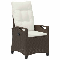 Produktbild för Trädgård Stol 2 pcs Brun och Kräm 56 x 60 x 112 cm