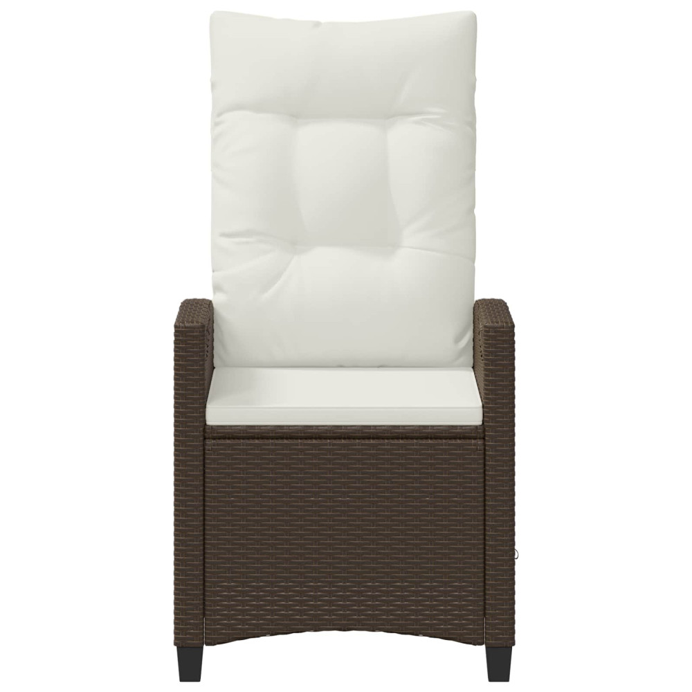 Produktbild för Trädgård Stol 2 pcs Brun och Kräm 56 x 60 x 112 cm