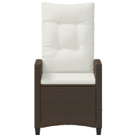 Produktbild för Trädgård Stol 2 pcs Brun och Kräm 56 x 60 x 112 cm