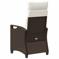 Produktbild för Trädgård Stol 2 pcs Brun och Kräm 56 x 60 x 112 cm