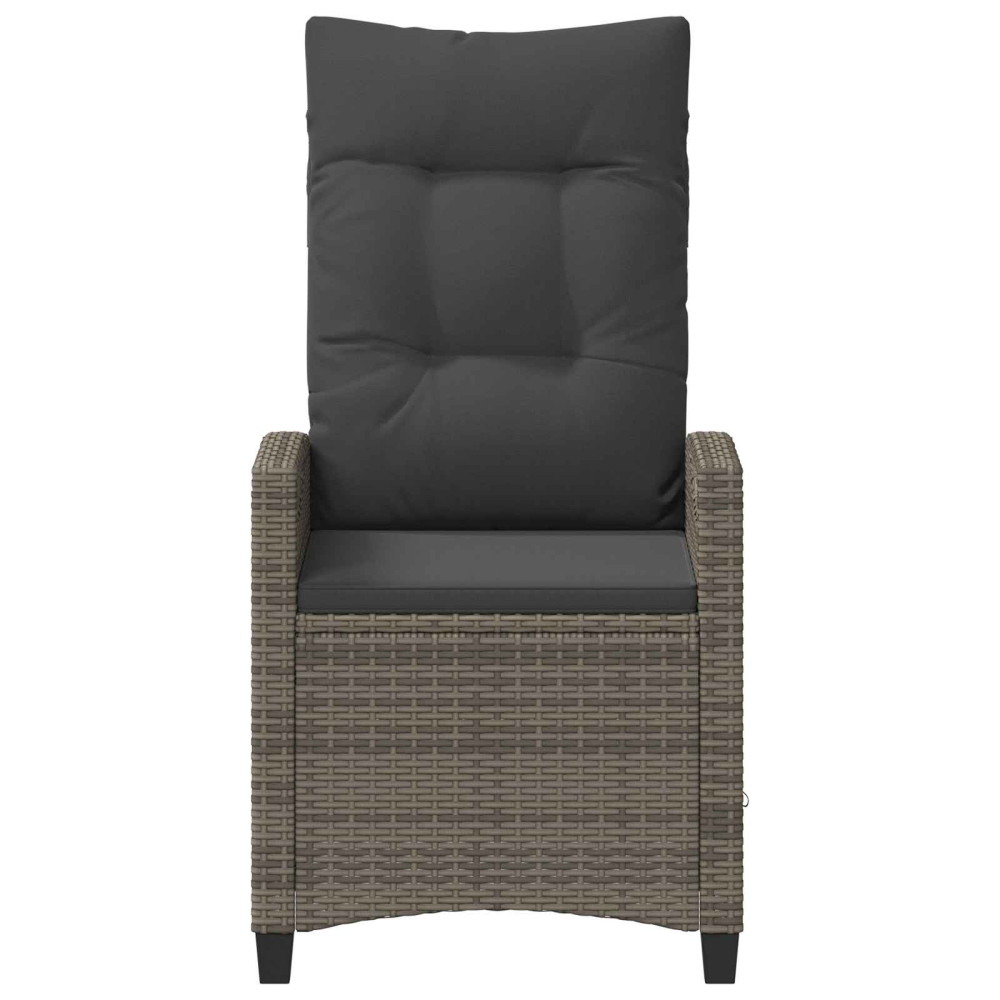 Produktbild för Trädgård Stol 2 pcs Grå och mörkgrå 56 x 60 x 112 cm