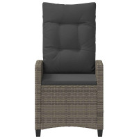 Produktbild för Trädgård Stol 2 pcs Grå och mörkgrå 56 x 60 x 112 cm