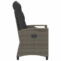 Produktbild för Trädgård Stol 2 pcs Grå och mörkgrå 56 x 60 x 112 cm