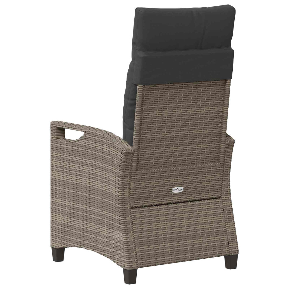 Produktbild för Trädgård Stol 2 pcs Grå och mörkgrå 56 x 60 x 112 cm
